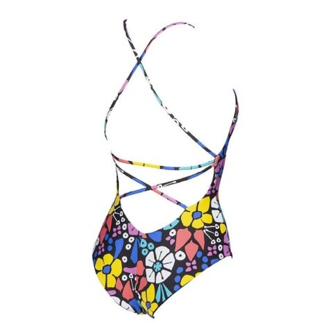 W TWIST BACK REVERSIBLE KADIN YÜZÜCÜ MAYOSU  / BLACK-MULTI- BLACK