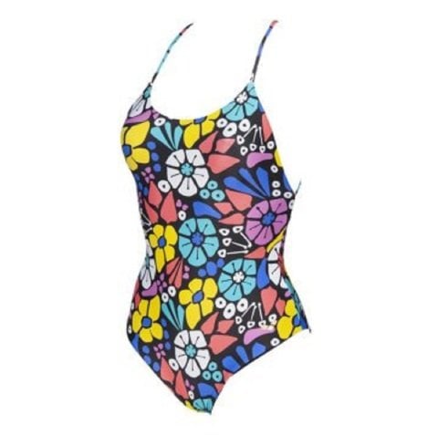 W TWIST BACK REVERSIBLE KADIN YÜZÜCÜ MAYOSU  / BLACK-MULTI- BLACK