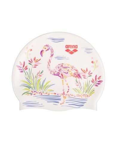 HD Cap Flamingo Silikon Yetişkin Yüzme Bonesi