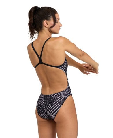 WOMEN'S ARENA KIKKO PRO SWIMSUIT CHALLENGE BACK KADIN YÜZÜCÜ MAYOSU /BLACK