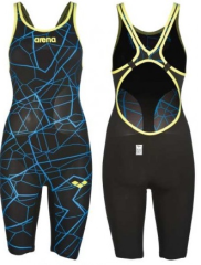 CARBON AIR  KADIN YARIŞ MAYOSU (AÇIK SIRT) LTD ED / BLACK, BRIGHT BLUE