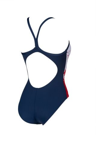 W SPRAYPAINT LIGHT DROP BACK KADIN YÜZÜCÜ MAYOSU /  RED-WHITE-NAVY (F34/14-15 YAŞ KARŞILIĞIDIR.)