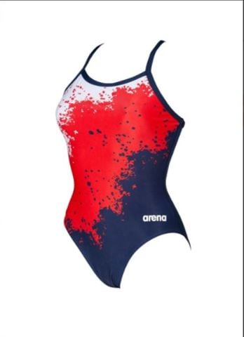 W SPRAYPAINT LIGHT DROP BACK KADIN YÜZÜCÜ MAYOSU /  RED-WHITE-NAVY (F34/14-15 YAŞ KARŞILIĞIDIR.)