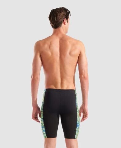 MEN'S ARENA SNAKESKIN SWIM JAMMER/BLACK-GREEN MULT