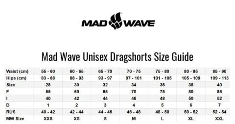 Mad Wave Ağırlık Mayosu, Drag Şort, çift taraflı