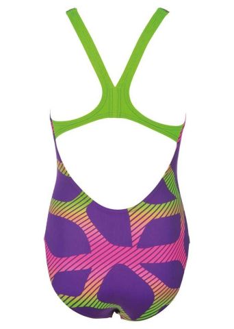 W SPIDER SWIM PRO BSCK ONE PIECE KADIN YÜZÜCÜ MAYOSU /  MIRTILLA - LEAF