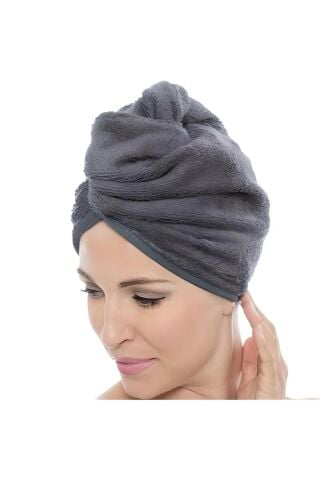 Mikrofiber Suyu Hızlı Emen Saç Havlusu Saç Bonesi