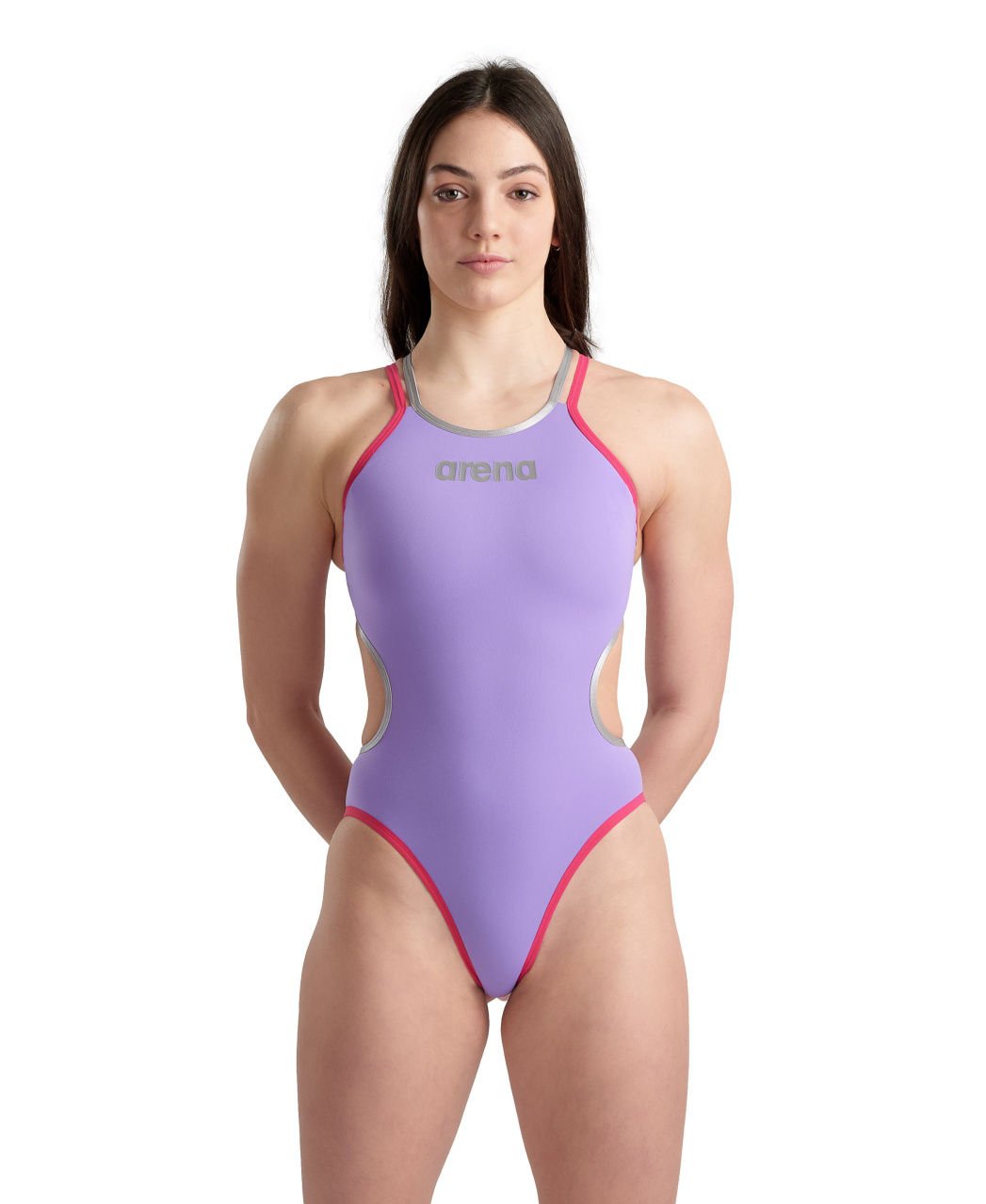 W ARENA ONE DOUBLE CROSS BACK KADIN YÜZÜCÜ MAYOSU / LAVANDA (F30