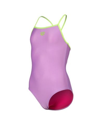 G ARENA SWIMSUIT LIGHT DROP SOLID KIZ ÇOCUK MAYOSU / LILAC-SOFT GREEN