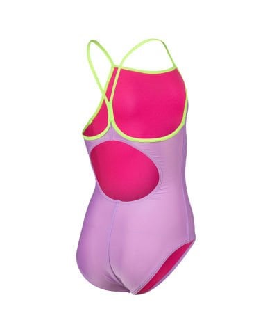 G ARENA SWIMSUIT LIGHT DROP SOLID KIZ ÇOCUK MAYOSU / LILAC-SOFT GREEN