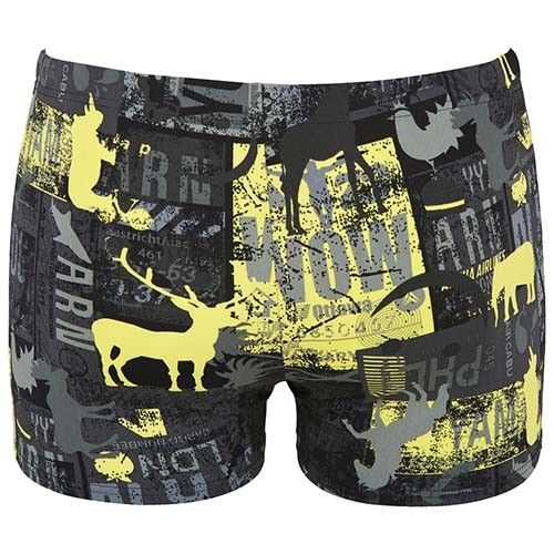 M PASSPORT SHORT ERKEK YÜZÜCÜ MAYOSU  / BLACK, MULTI