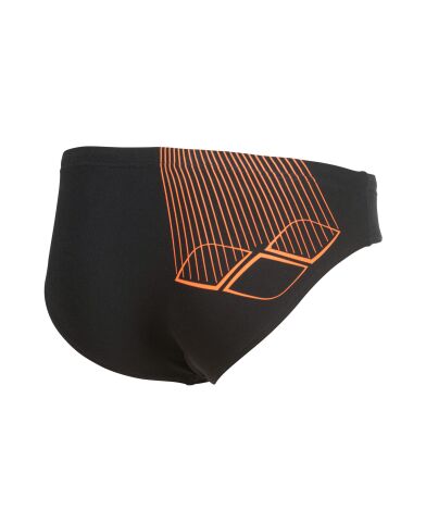 B Arena Bright Swim Briefs BLACK-TEAM ORANGE