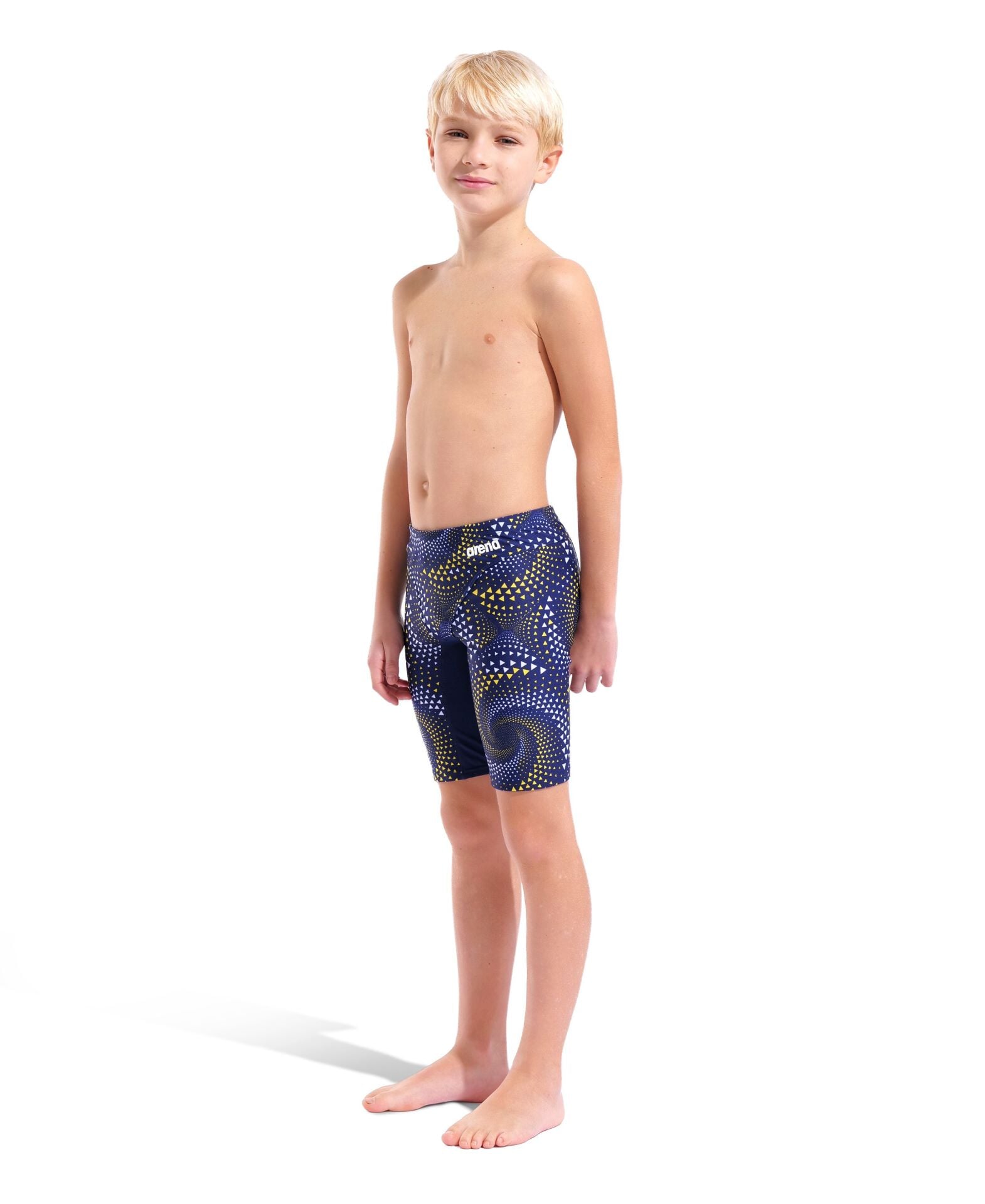 BOY'S ARENA FIREFLOW SWIM JAMMER NAVY-TEAM NAVY YELLOW