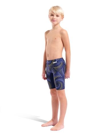 BOY'S ARENA FIREFLOW SWIM JAMMER NAVY-TEAM NAVY YELLOW