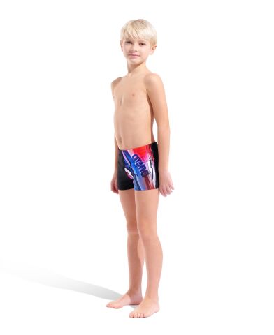 B ARENA LOUD SWIM SHORT BLACK-MULTI