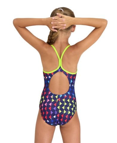 GIRL'S ARENA CARNIVAL SWIMSUIT LIGHT DROP BACK KIZ ÇOCUK YÜZÜCÜ MAYOSU / SOFT GREEN-M