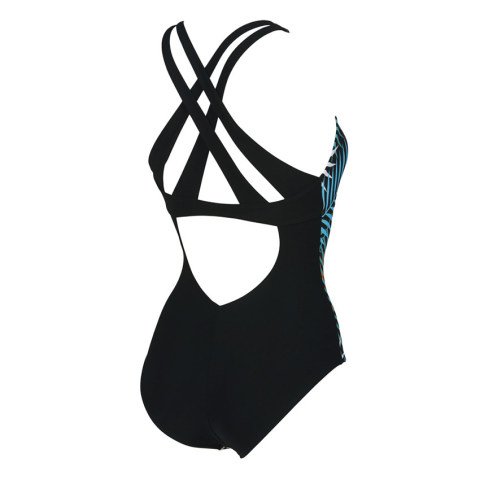 W ARIANNA CRISS CROSS BACK KADIN YÜZÜCÜ MAYOSU  / BLACK-MULTI