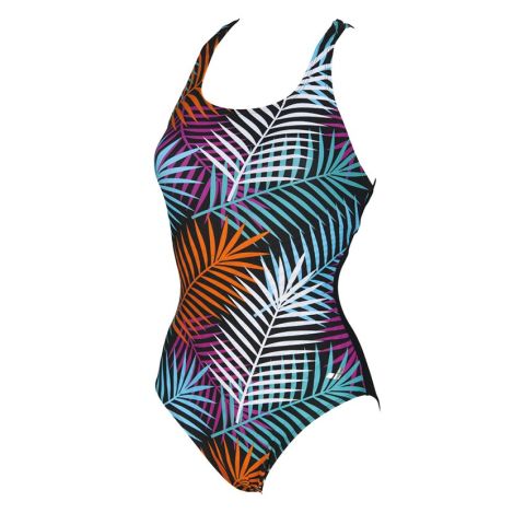 W ARIANNA CRISS CROSS BACK KADIN YÜZÜCÜ MAYOSU  / BLACK-MULTI