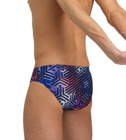 MEN'S ARENA KIKKO PRO SWIM BRIEFS ERKEK YÜZÜCÜ MAYOSU / BLUE-RED F 90 (UK 36)