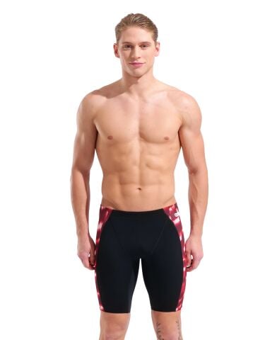 M ARENA WAVE SWIM JAMMER BLACK-TEAM RED