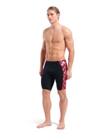 M ARENA WAVE SWIM JAMMER BLACK-TEAM RED