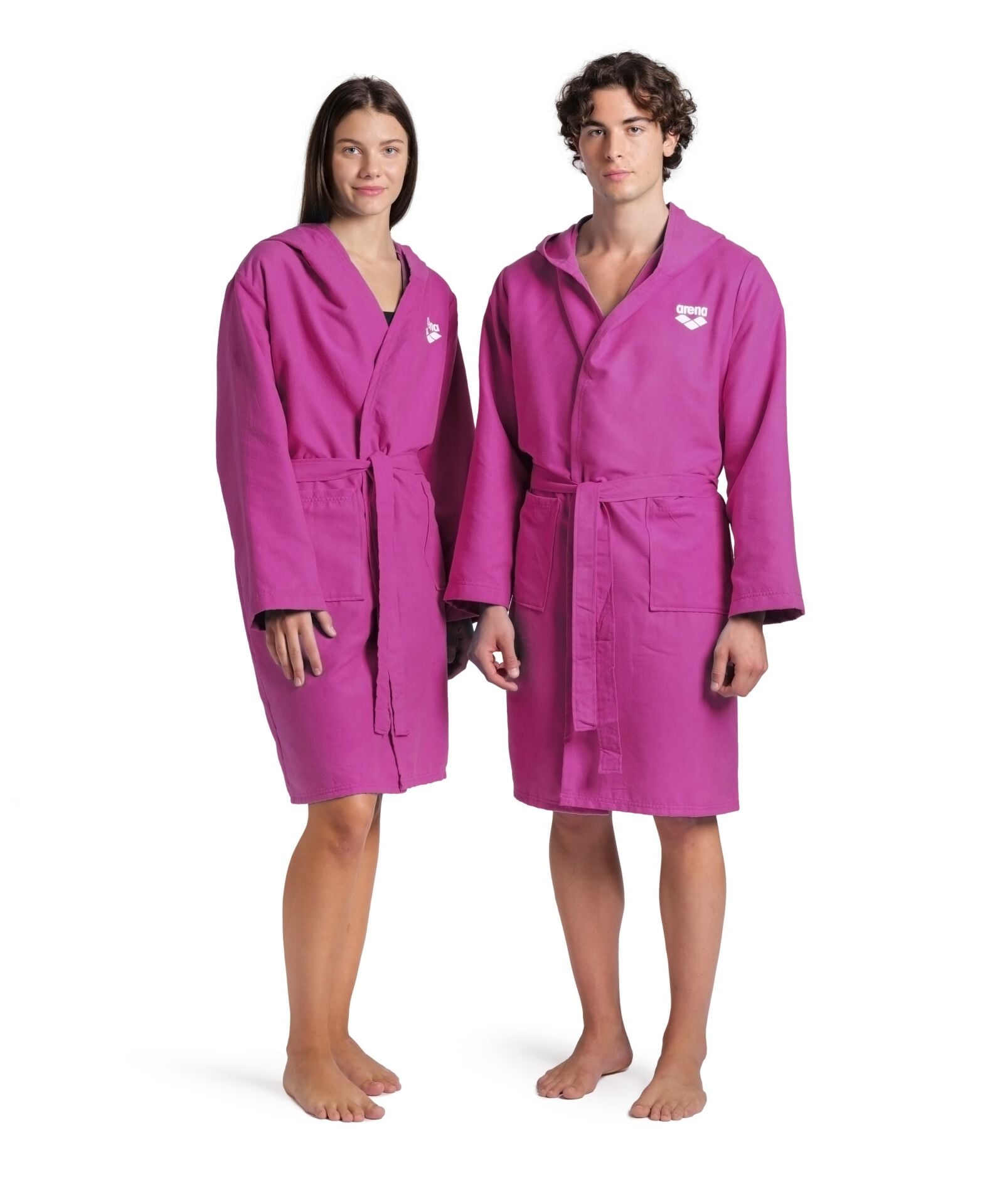 ARENA COMPACT MICROFIBER ROBE SHOCKING PINK-WHITE