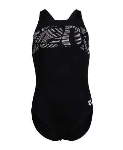 G ARENA GRAPHIC SWIMSUIT V BACK BLACK-WHITE