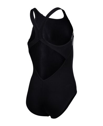 G ARENA GRAPHIC SWIMSUIT V BACK BLACK-WHITE