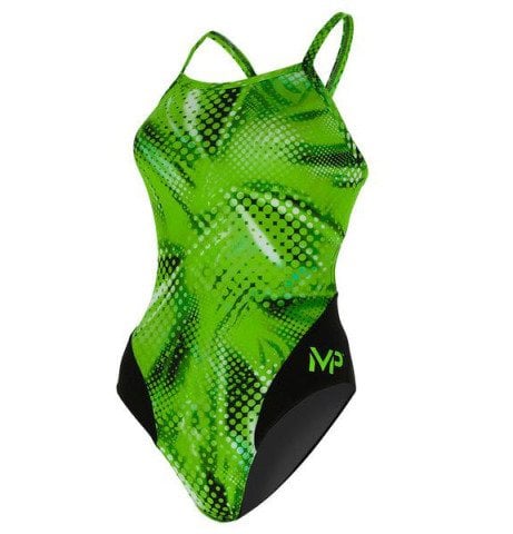 MP MID BACK MESA  KADIN YÜZÜCÜ MAYOSU/ MULTICOLOR GREEN