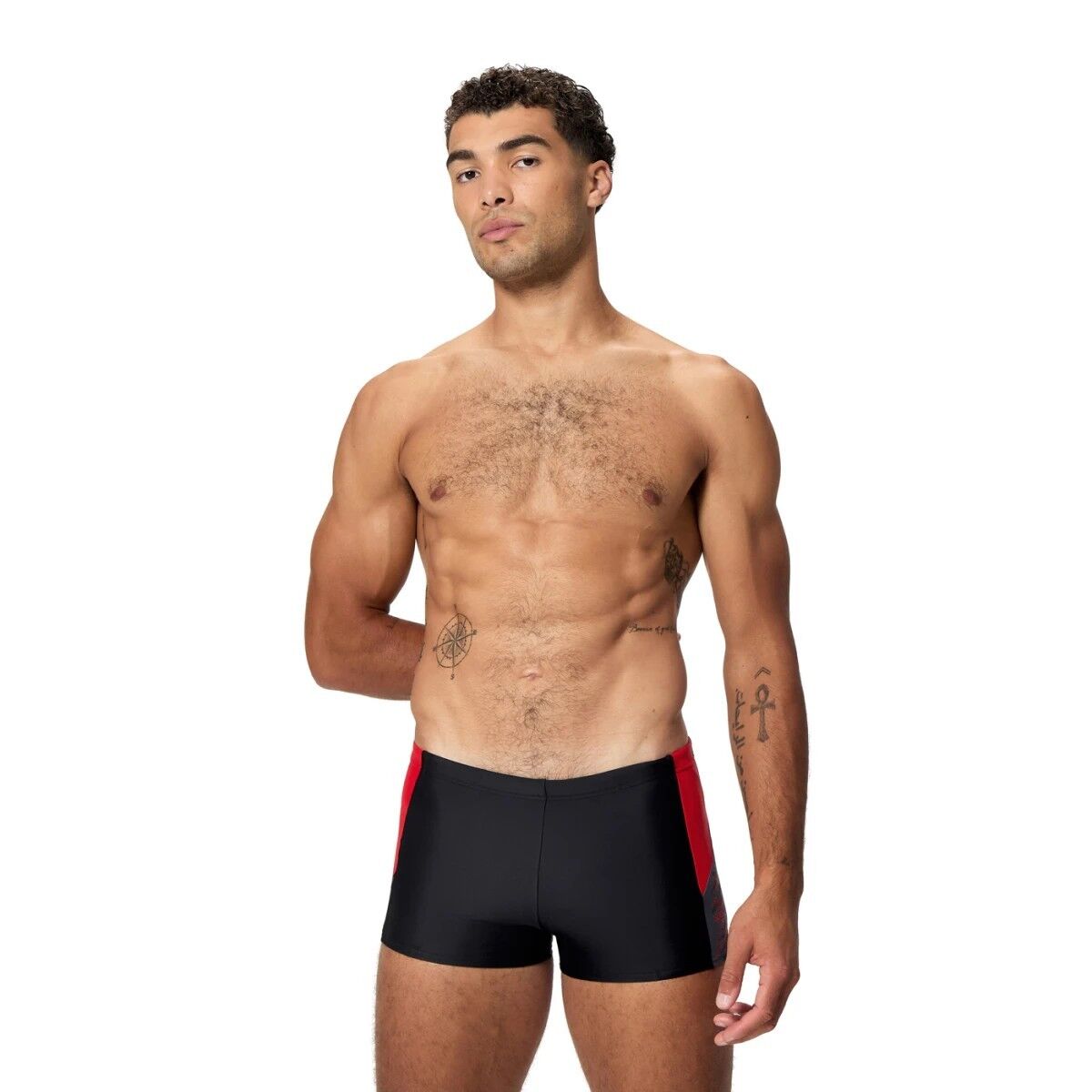Speedo Dive Aquashort Black-Red Erkek Mayosu