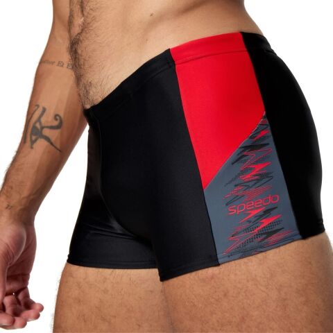 Speedo Dive Aquashort Black-Red Erkek Mayosu