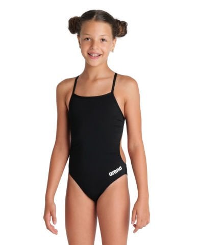 GIRL'S TEAM SWIMSUIT CHALLENGE SOLID KIZ ÇOCUK YÜZÜCÜ MAYOSU / BLACK