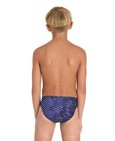 BOY'S ARENA KIKKO PRO SWIM BRIEFS ERKEK ÇOCUK YÜZÜCÜ MAYOSU / NAVY-MULTI