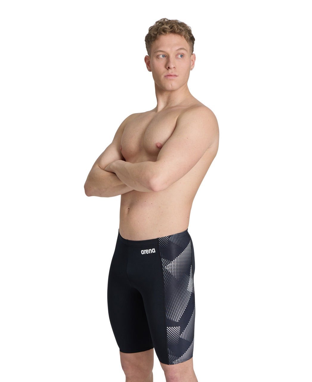MEN'S ARENA HALFTONE SWIM JAMMER/BLACK TEAM BLACK ERKEK MAYOSU