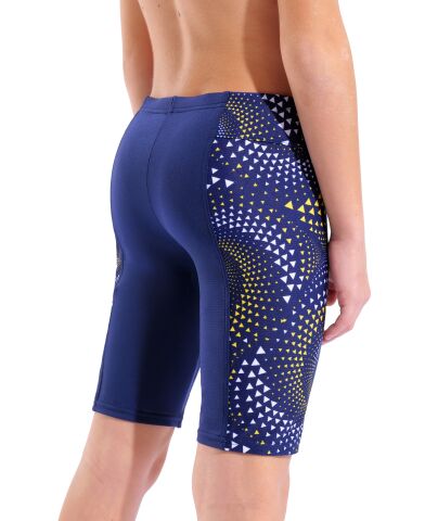 BOY'S ARENA FIREFLOW SWIM JAMMER NAVY-TEAM NAVY YELLOW
