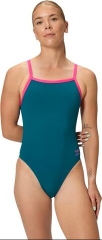 Women's Club Training Turnback Swimsuit Teal Kadın Mayosu
