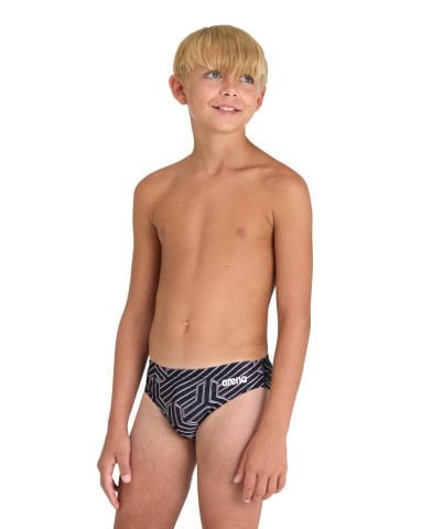BOY'S ARENA KIKKO PRO SWIM BRIEFS ERKEK ÇOCUK YÜZÜCÜ MAYOSU / BLACK-MULTI
