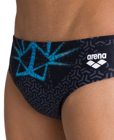 M OG BRIEF- BISHAMON  ERKEK YÜZÜCÜ MAYOSU / BLACK-TURQUOISE F 65 (UK 26)