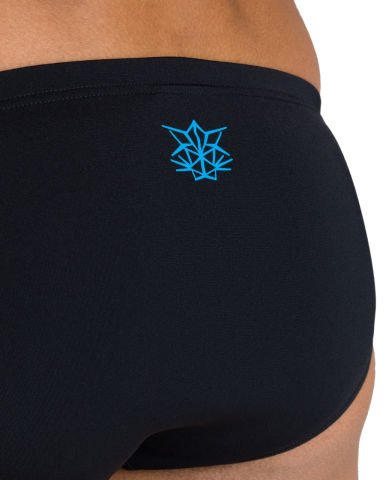 M OG BRIEF- BISHAMON  ERKEK YÜZÜCÜ MAYOSU / BLACK-TURQUOISE F 65 (UK 26)