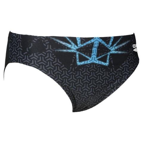 M OG BRIEF- BISHAMON  ERKEK YÜZÜCÜ MAYOSU / BLACK-TURQUOISE F 65 (UK 26)