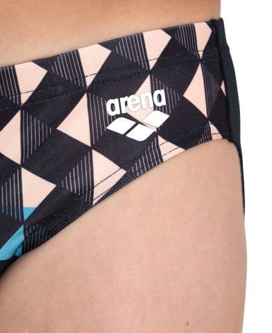 BOY'S ARENA CARNIVAL SWIM BRIEFS ERKEK ÇOCUK MAYOSU / BLACK-MULTI