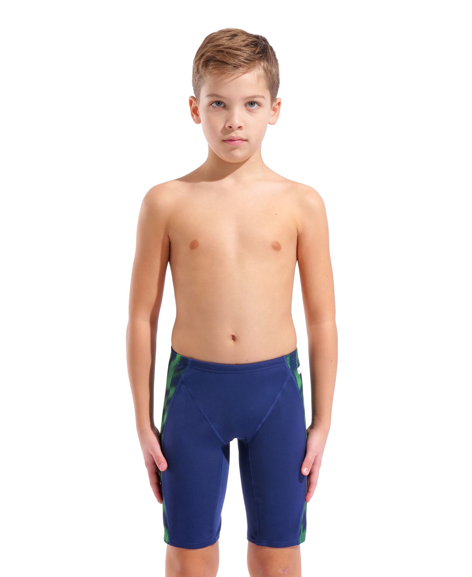 B ARENA WAVE SWIM JAMMER NAVY-TEAM BLUE GREEN