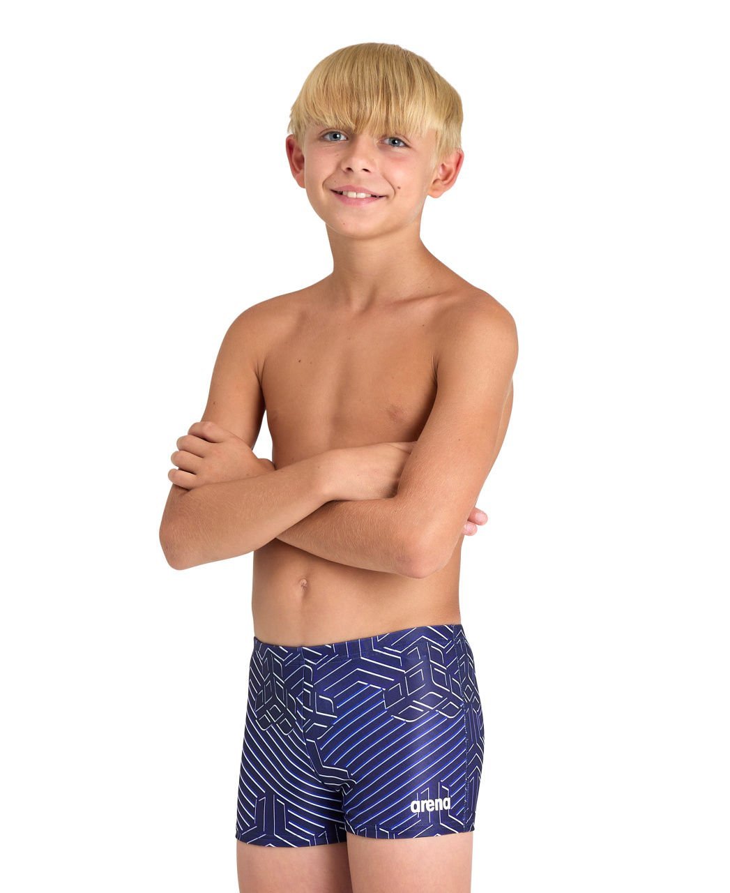 BOY'S ARENA KIKKO PRO SWIM SHORT ERKEK ÇOCUK YÜZÜCÜ MAYOSU /NAVY
