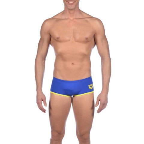 M ARENA BIG LOGO LOW WAIST SHORT ERKEK YÜZÜCÜ MAYOSU  / NEON BLUE-YELLOW STAR