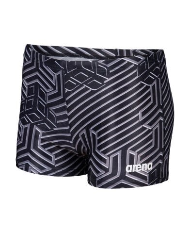BOY'S ARENA KIKKO PRO SWIM SHORT ERKEK ÇOCK MAYOSU / BLACK-MULTI 10-11