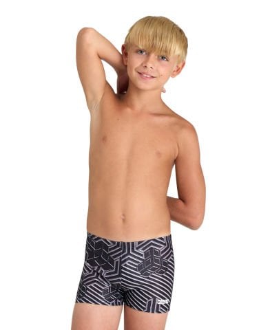 BOY'S ARENA KIKKO PRO SWIM SHORT ERKEK ÇOCK MAYOSU / BLACK-MULTI