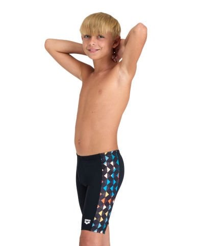 BOY'S ARENA CARNIVAL SWIM JAMMER ERKEK ÇOCUK YÜZÜCÜ MAYOSU / BLACK-MULTI