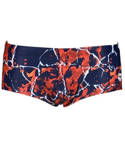 M EARTH TEXTURE LOW WAIST SHORT ERKEK YÜZÜCÜ MAYOSU / NAVY-RED-MULTI