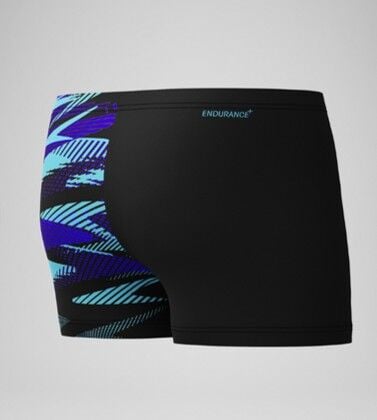 SPEEDO MEN'S HYPERBOOM V-CUT AQUASHORT BLACK-BLUE