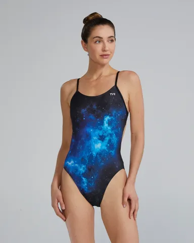 TYR Women's Cutoutfit Swimsuit - Starborne/BLUE